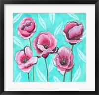 Framed Pink Poppies IV