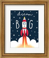 Framed Dream Big Rocket