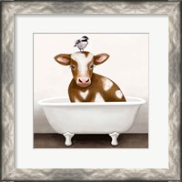 Framed Cow in Bathtub