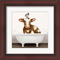 Framed Cow in Bathtub