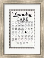 Framed Laundry Instructions
