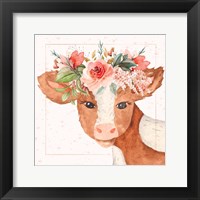 Framed Baby Cow