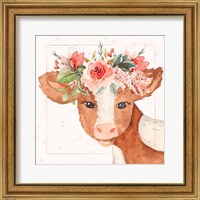 Framed Baby Cow