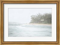 Framed Misty Beach Walk