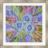 Framed Purple Painted Floral