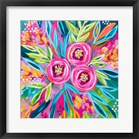 Framed Painted Floral