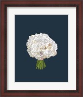 Framed White Rose Bouquet