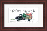 Framed Farm Fresh Produce Truck