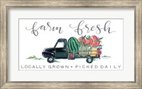 Framed Farm Fresh Produce Truck