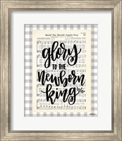 Framed 'Glory to the Newborn King' border=