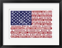 Framed America the Beautiful Flag