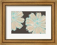 Framed Flower Pop Sketch IX-Charcoal BG