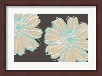 Framed Flower Pop Sketch IX-Charcoal BG
