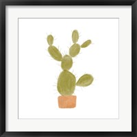 Framed Watercolor Cactus I