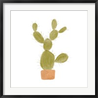 Framed Watercolor Cactus I