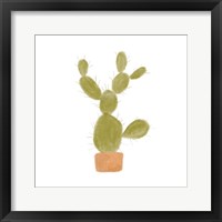 Watercolor Cactus I Framed Print