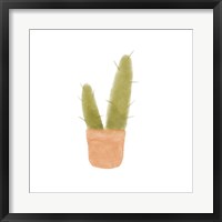 Framed Watercolor Cactus II