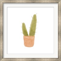 Framed Watercolor Cactus II