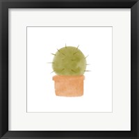 Framed 'Watercolor Cactus III' border=