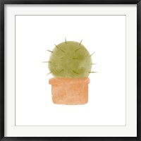 Framed Watercolor Cactus III