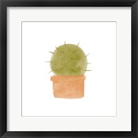 Framed 'Watercolor Cactus III' border=