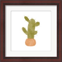 Framed Watercolor Cactus IV