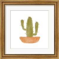 Framed Watercolor Cactus V