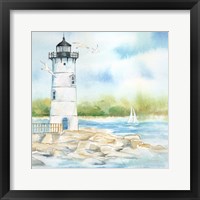 Framed 'East Coast Lighthouse I' border=