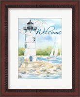 Framed East Coast Lighthouse portrait I-Welcome
