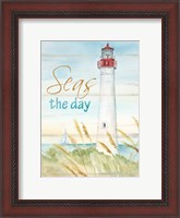 Framed East Coast Lighthouse portrait II-Seas the day