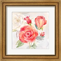 Framed 'Garden Roses I' border=