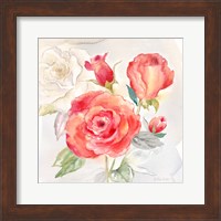 Framed Garden Roses I