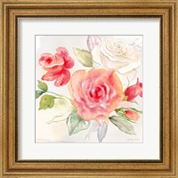 Framed 'Garden Roses II' border=