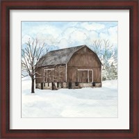 Framed Winter Barn Quilt I