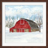 Framed Winter Barn Quilt II
