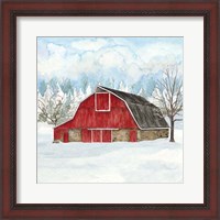 Framed Winter Barn Quilt II