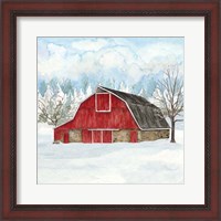 Framed 'Winter Barn Quilt II' border=