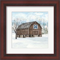 Framed Winter Barn Quilt III