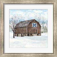 Framed Winter Barn Quilt III