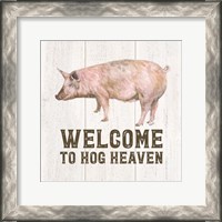 Framed Farm Life VII-Hog Heaven