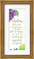 Framed Fruit of the Spirit vertical IV-Wisdom