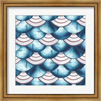 Framed Chinoiserie Abstract Fish Scales II