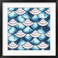 Framed Chinoiserie Abstract Fish Scales II