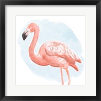 Framed 'Tropical Flamingo I' border=