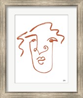 Framed Making Faces VIII Terracotta