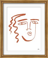 Framed Making Faces V Terracotta