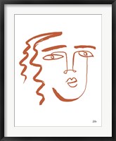 Making Faces V Terracotta Framed Print