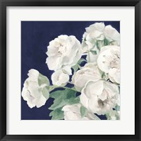 Framed Peonies on Navy