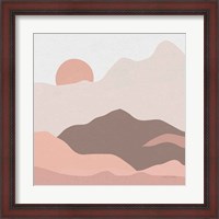 Framed Mountainous II Pink