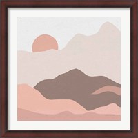 Framed Mountainous II Pink